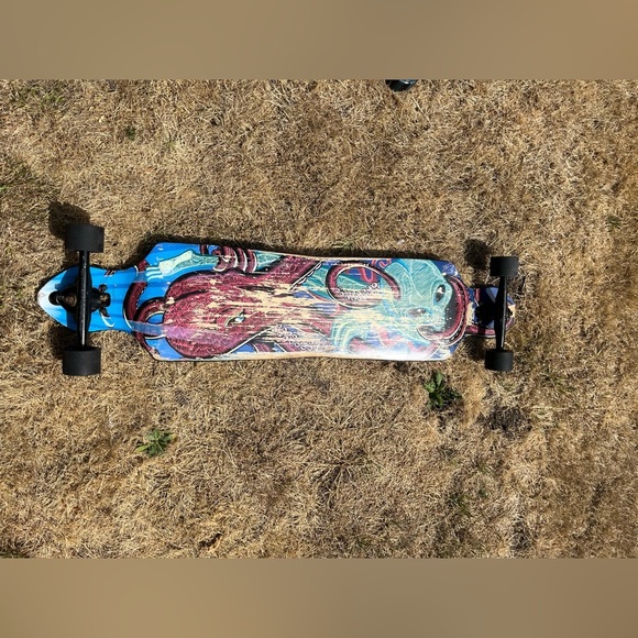 Vintage Mercer Longboard 🛹 Skateboard Alien Design - Picture 2 of 6